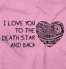 Love You Death Star Infant Baby Bib-Direct To Garment Print-Brisco Baby