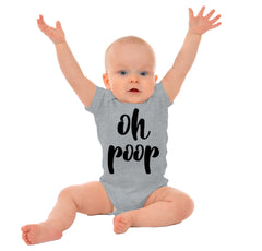 Oh Poop Romper Bodysuit-Direct To Garment Print-Brisco Baby