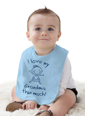 Love My Grandma Infant Baby Bib-Direct To Garment Print-Brisco Baby