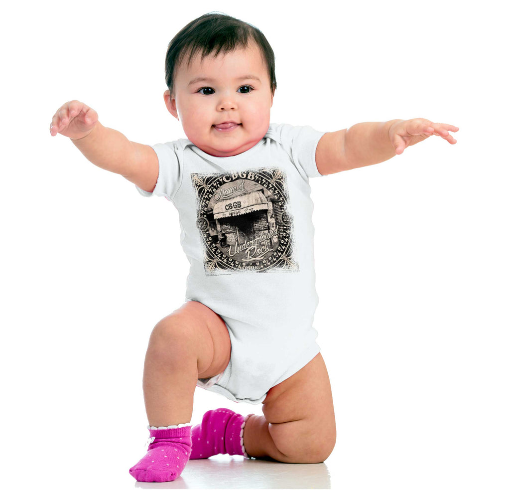 CBGB Photo Romper Bodysuit-Direct To Garment Print-Brisco Baby