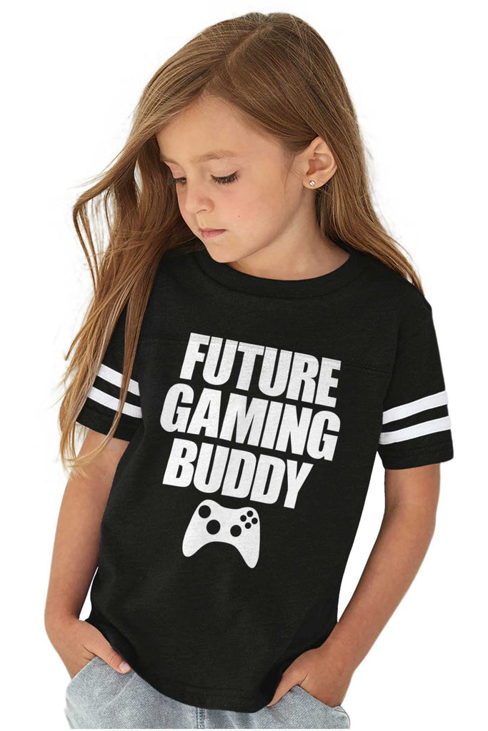 Future Gaming Buddy Toddler Football Jersey Tee-Direct To Garment Print-Brisco Baby