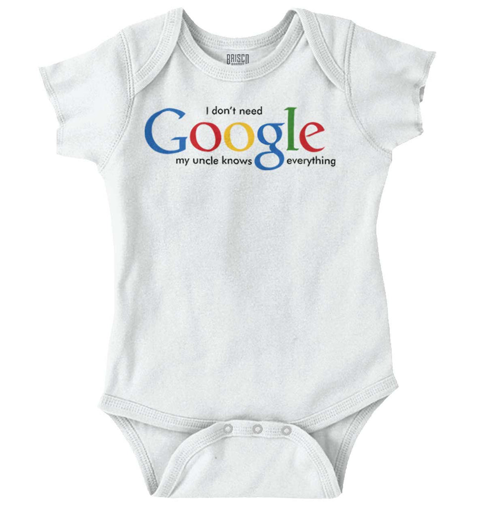 Google Uncle Romper Bodysuit-Direct To Garment Print-Brisco Baby