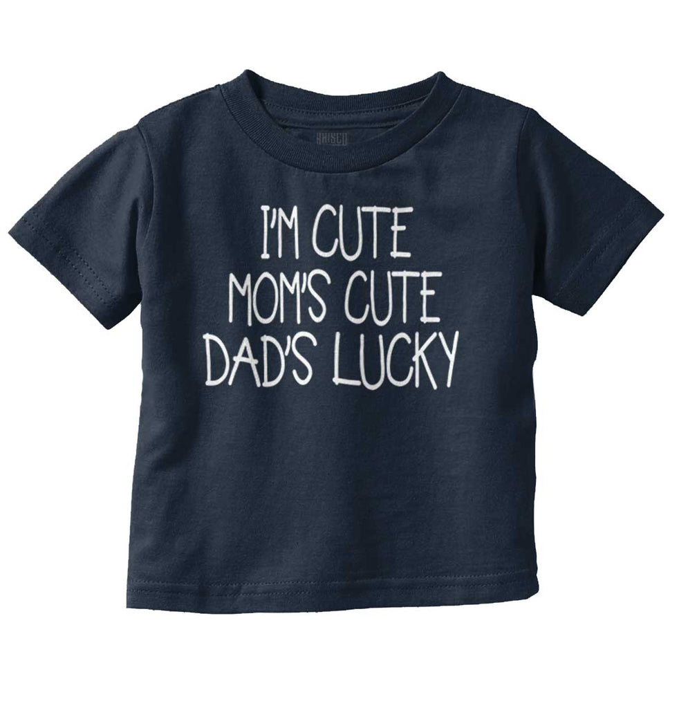Dad's Lucky Infant Toddler T Shirt-Direct To Garment Print-Brisco Baby