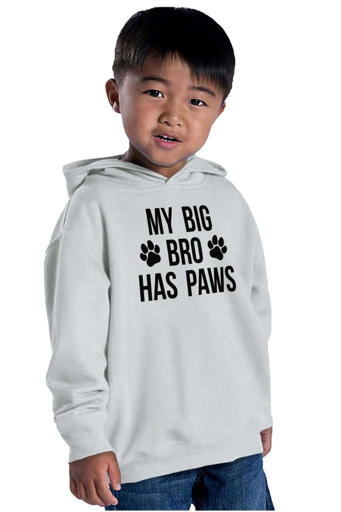 Big Bro Has Paws Toddler Pullover Hoodie-Direct To Garment Print-Brisco Baby