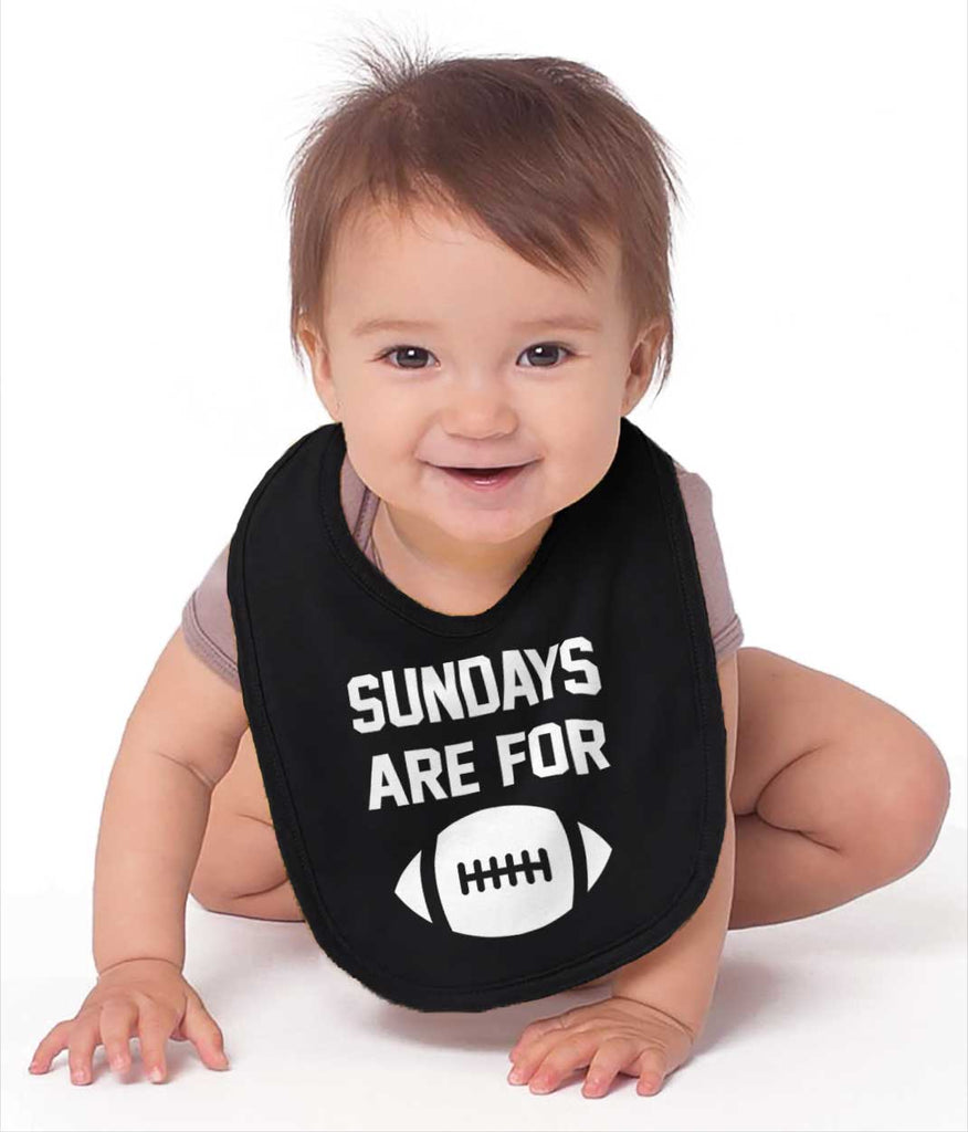 Sundays for Football Infant Baby Bib-Direct To Garment Print-Brisco Baby