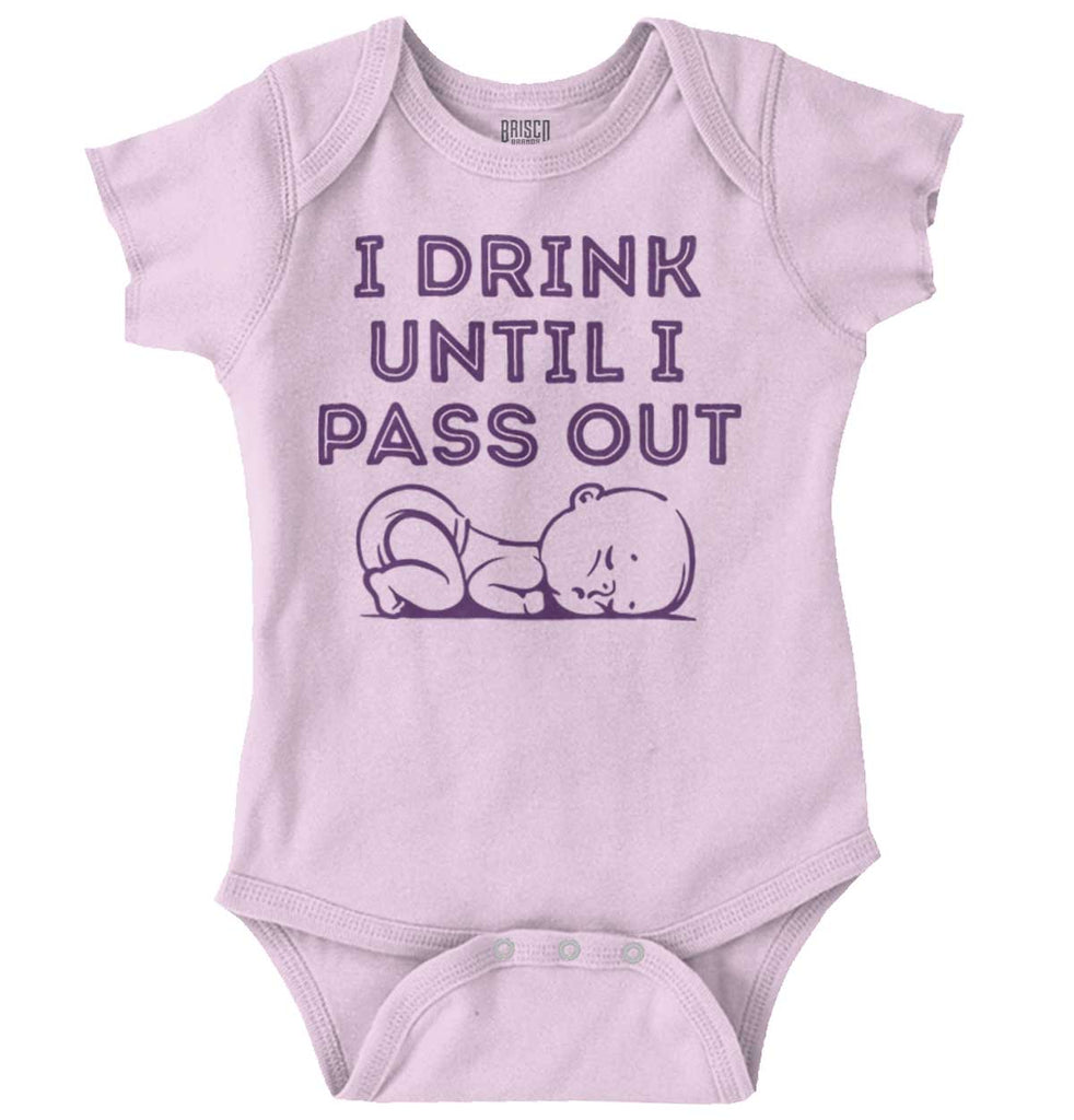 Until I Pass Out Romper Bodysuit-Direct To Garment Print-Brisco Baby