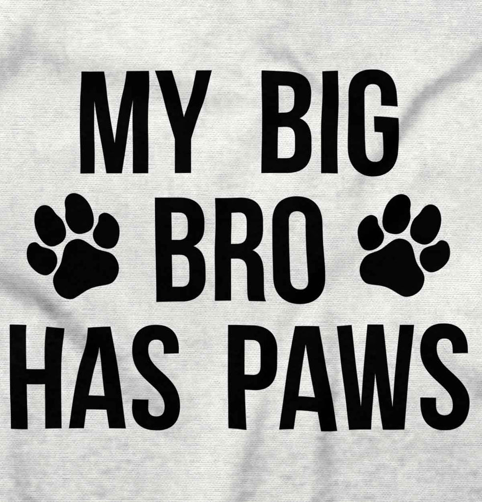 Big Bro Has Paws Raglan Romper Bodysuit-Direct To Garment Print-Brisco Baby