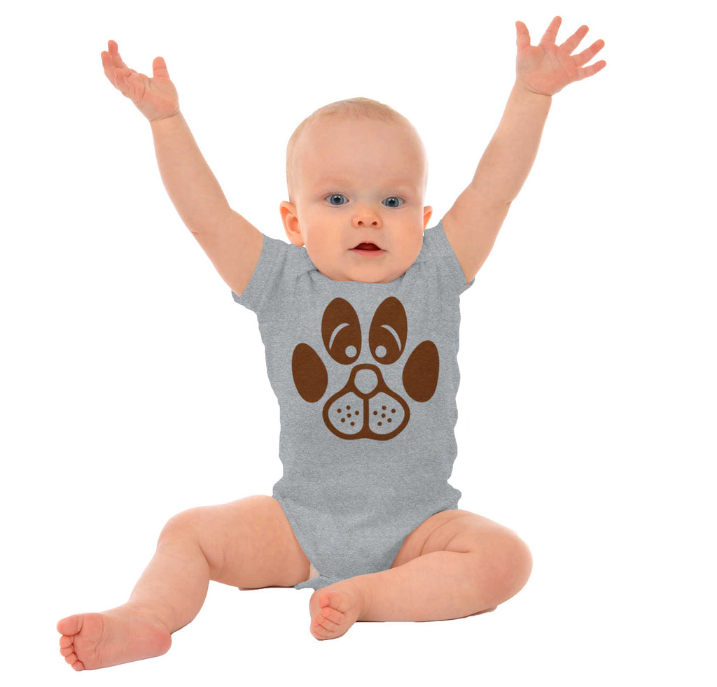 Paw Print Puppy Romper Bodysuit-Direct To Garment Print-Brisco Baby