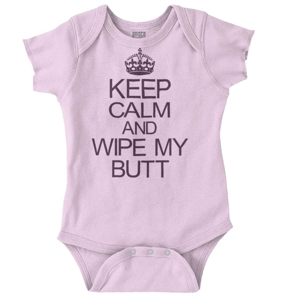 Wipe My Butt Romper Bodysuit-Direct To Garment Print-Brisco Baby