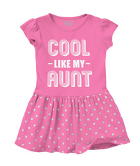 Aunt is Single Baby Polka Dot Skirt Dress-Direct To Garment Print-Brisco Baby