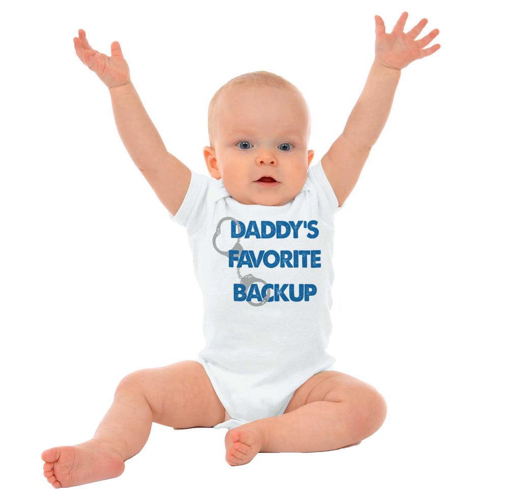 Daddy's Backup Romper Bodysuit-Direct To Garment Print-Brisco Baby
