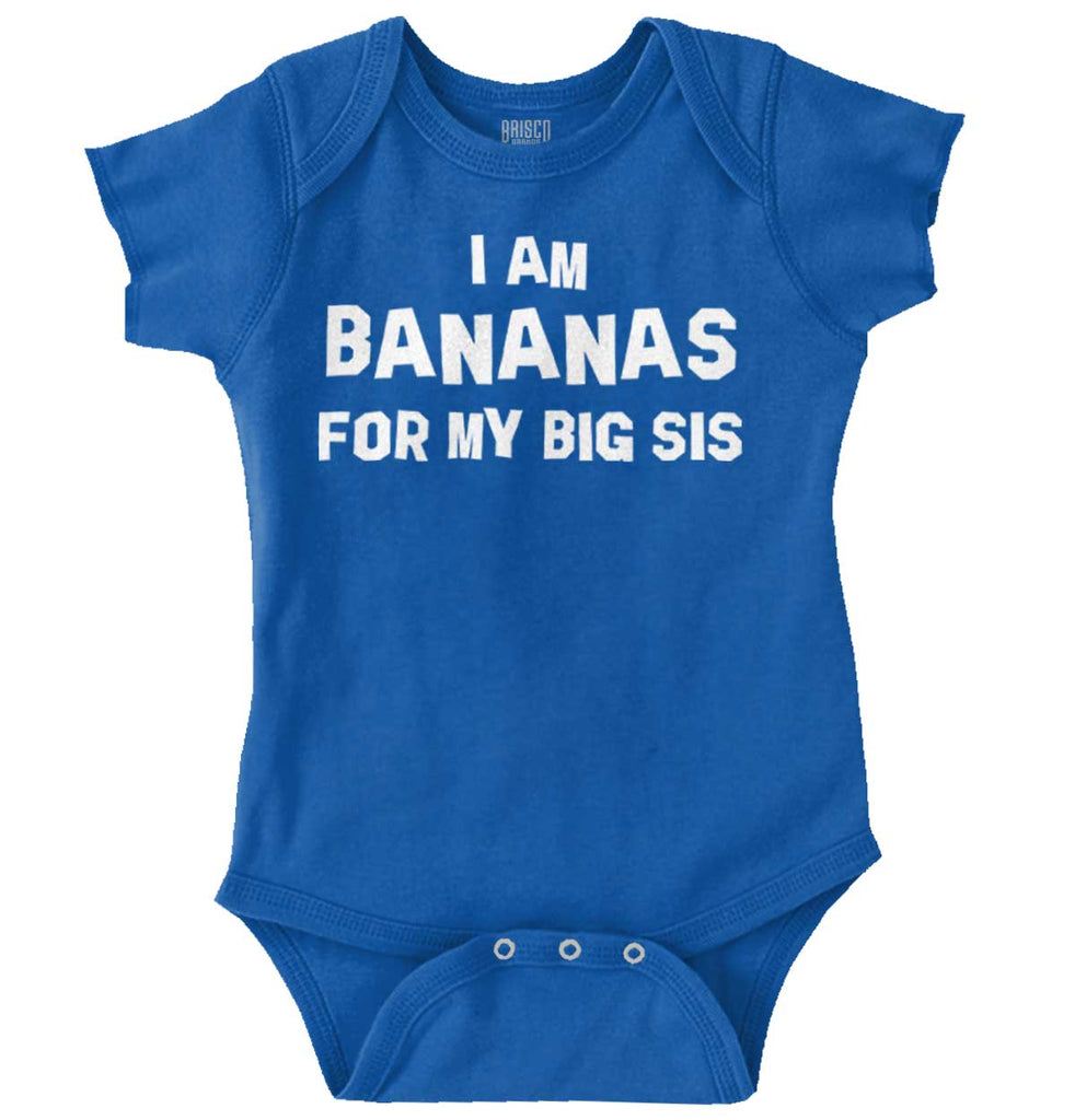 Bananas For Big Sis Romper Bodysuit-Direct To Garment Print-Brisco Baby