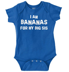 Bananas For Big Sis Romper Bodysuit-Direct To Garment Print-Brisco Baby