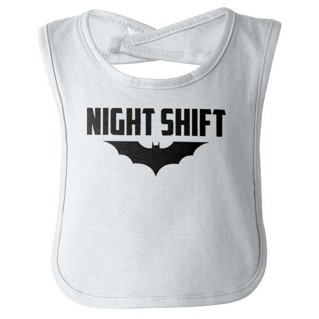 Night Shift Infant Baby Bib-Direct To Garment Print-Brisco Baby