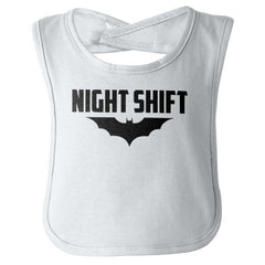 Night Shift Infant Baby Bib-Direct To Garment Print-Brisco Baby
