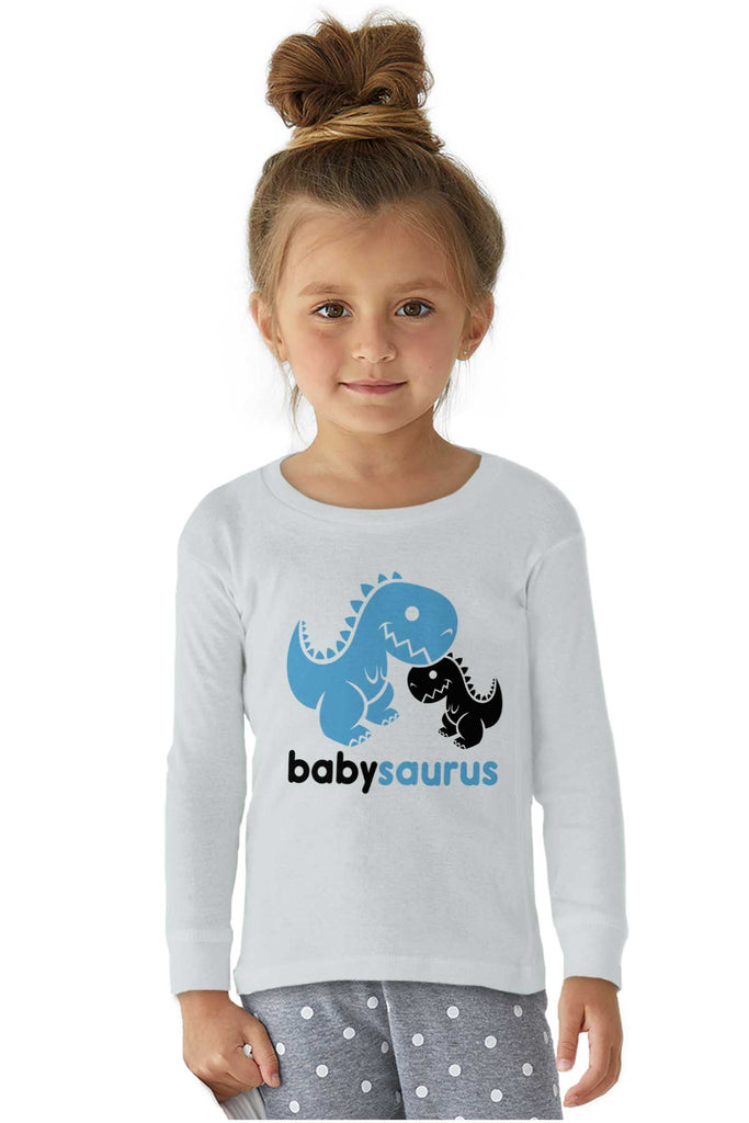 Babysaurus Rex Solid Baby Pajama Top-Direct To Garment Print-Brisco Baby
