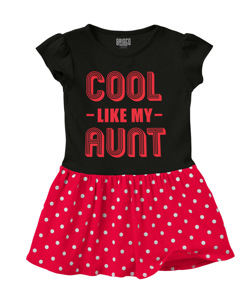 Aunt is Single Baby Polka Dot Skirt Dress-Direct To Garment Print-Brisco Baby
