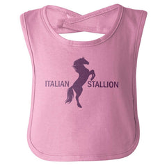 Italian Stallion Infant Baby Bib-Direct To Garment Print-Brisco Baby