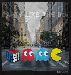 Party Like The 80s Baby Ruffled Trim Romper-Direct To Garment Print-Brisco Baby