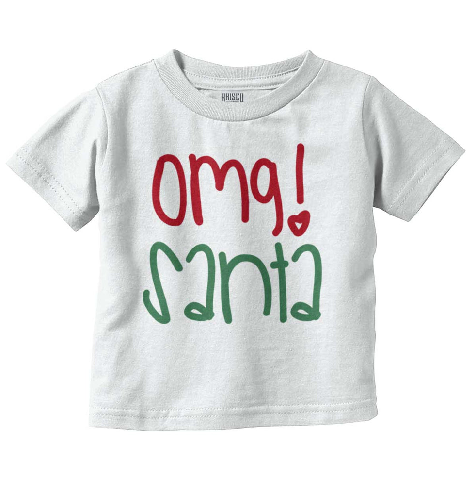 OMG Santa Infant Toddler T Shirt-Direct To Garment Print-Brisco Baby