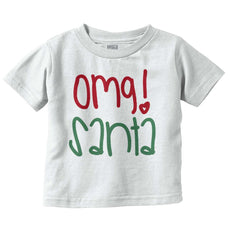 OMG Santa Infant Toddler T Shirt-Direct To Garment Print-Brisco Baby
