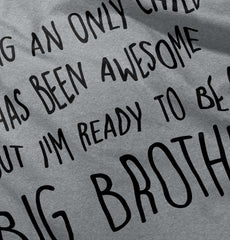 Ready To Be A Big Brother Romper Bodysuit-Direct To Garment Print-Brisco Baby
