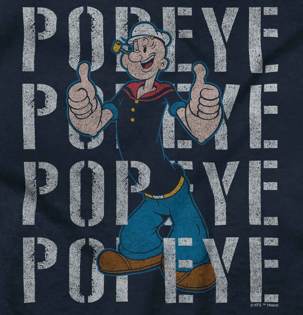 Popeye The Sailor Infant Toddler T Shirt-Direct To Garment Print-Brisco Baby