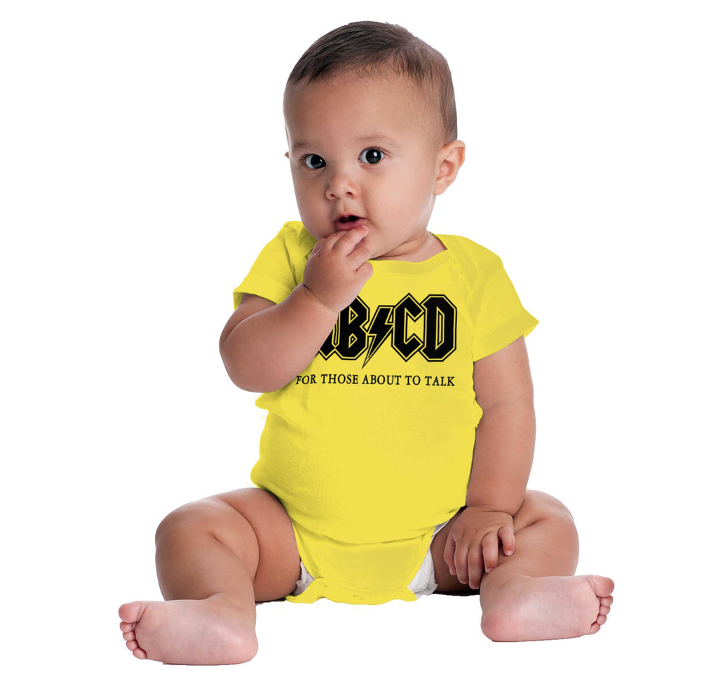 AB CD Romper Bodysuit-Direct To Garment Print-Brisco Baby