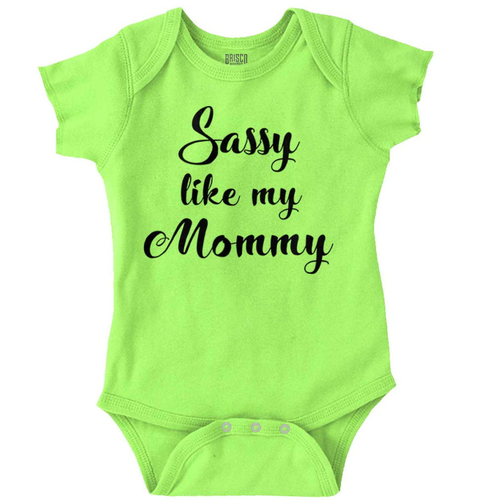 Sassy Like Mommy Romper Bodysuit-Direct To Garment Print-Brisco Baby
