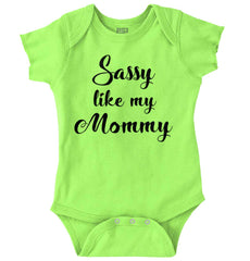 Sassy Like Mommy Romper Bodysuit-Direct To Garment Print-Brisco Baby