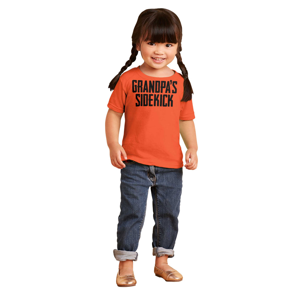 Grandpa's Sidekick Infant Toddler T Shirt-Direct To Garment Print-Brisco Baby