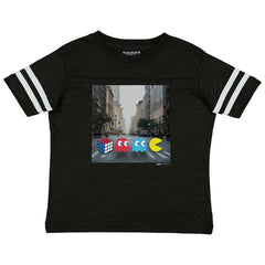 The Beatles Pac-Man Toddler Football Jersey Tee-Direct To Garment Print-Brisco Baby