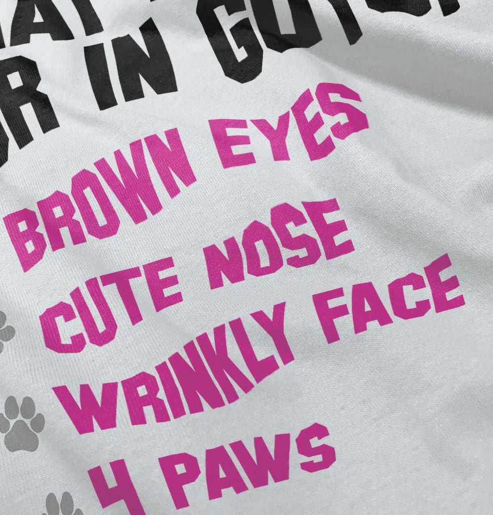 Pug Checklist Romper Bodysuit-Direct To Garment Print-Brisco Baby