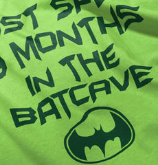 9 Months in Batcave Infant Toddler T Shirt-Direct To Garment Print-Brisco Baby