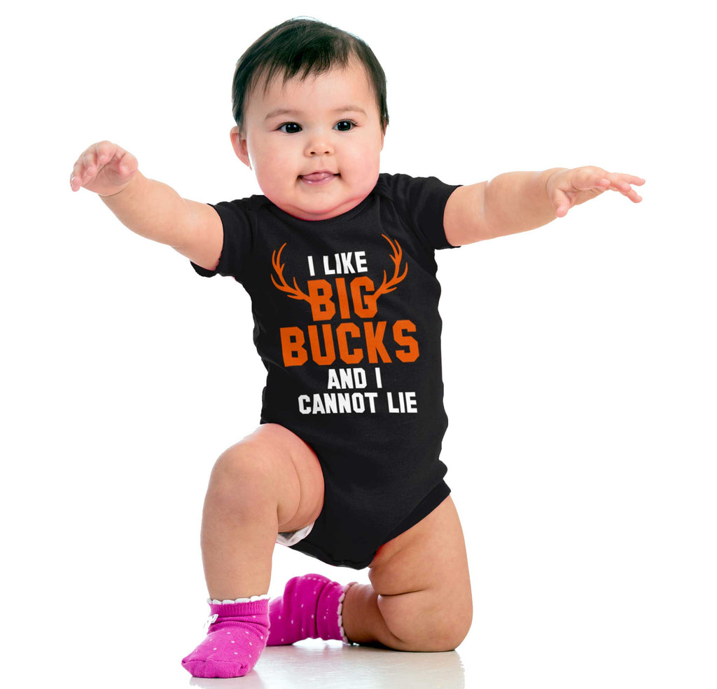 I Like Big Bucks Romper Bodysuit-Direct To Garment Print-Brisco Baby