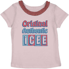 Original Authentic Toddler Ruffled Trim T-Shirt-Direct To Garment Print-Brisco Baby