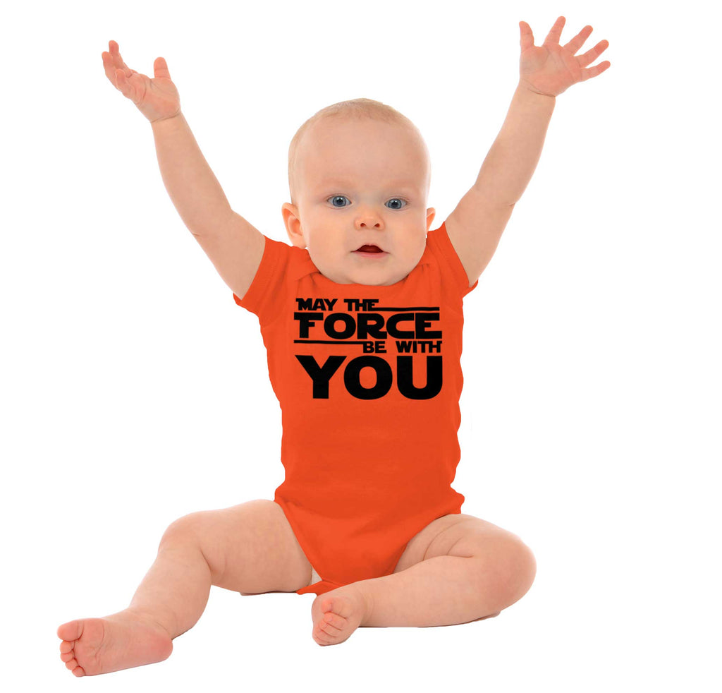 Force Be With You Romper Bodysuit-Direct To Garment Print-Brisco Baby