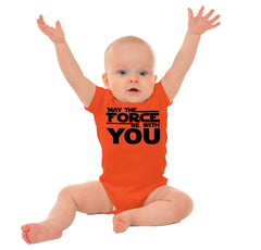Force Be With You Romper Bodysuit-Direct To Garment Print-Brisco Baby