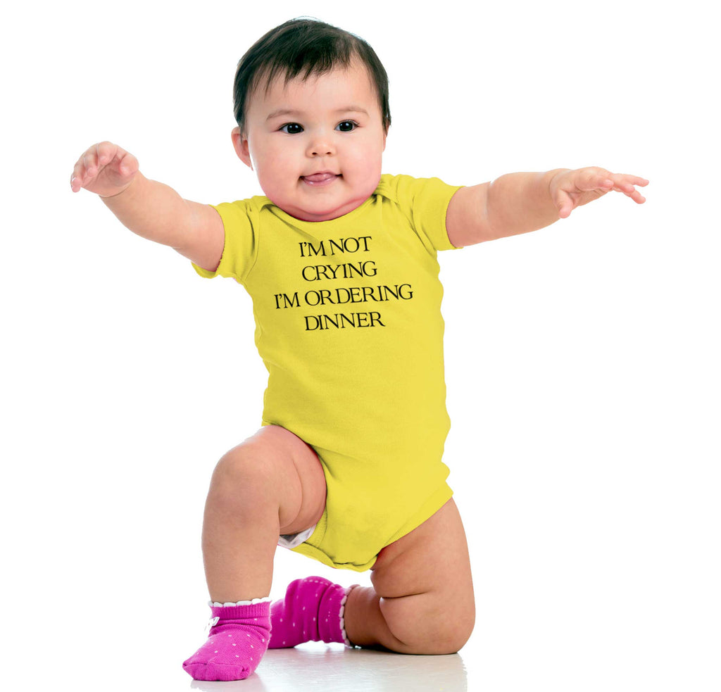 I'm Not Crying Romper Bodysuit-Direct To Garment Print-Brisco Baby