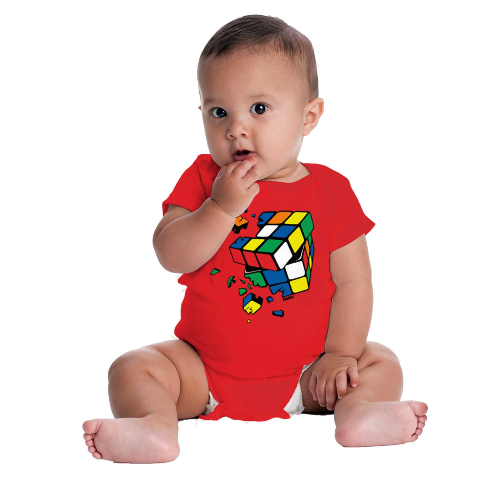 Broken Rubiks Romper Bodysuit-Direct To Garment Print-Brisco Baby