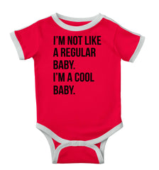 Cool Baby Ringer Romper Bodysuit-Direct To Garment Print-Brisco Baby