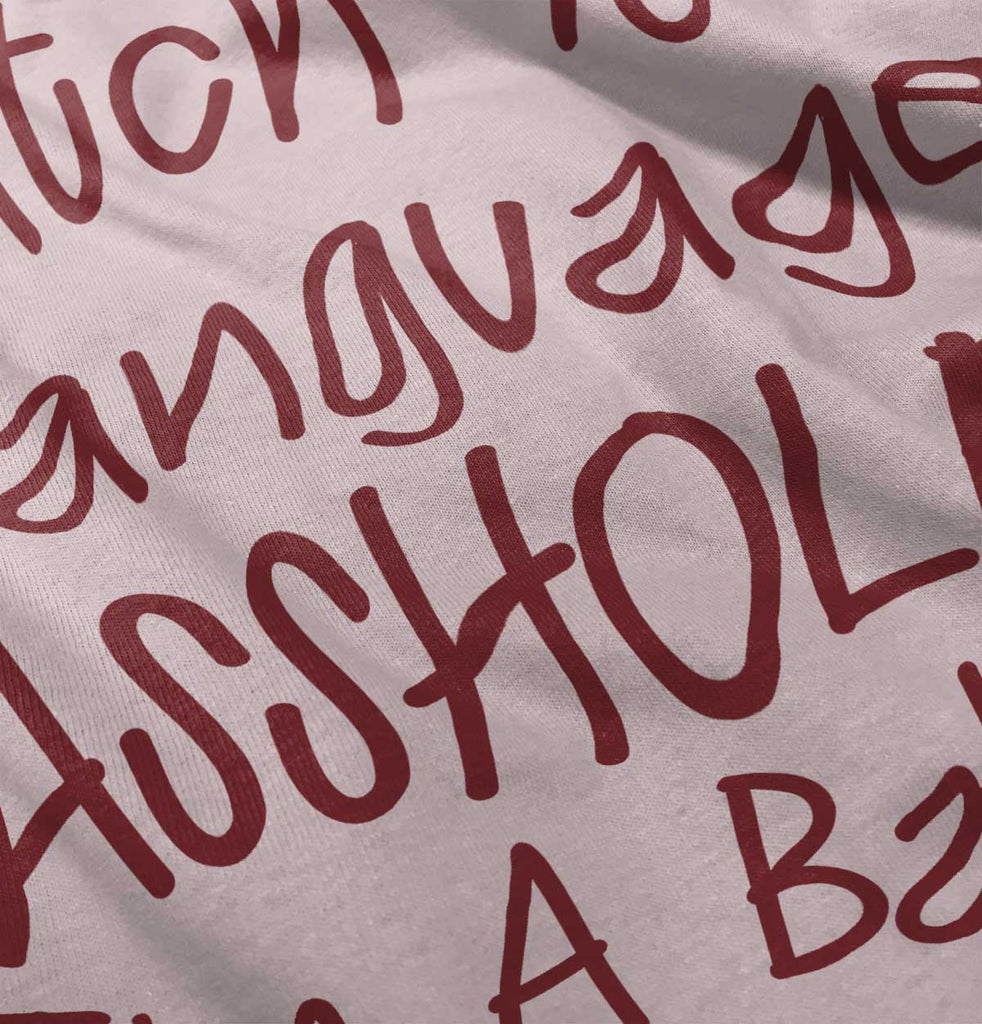 Watch The Language Baby Ruffled Trim Romper-Direct To Garment Print-Brisco Baby