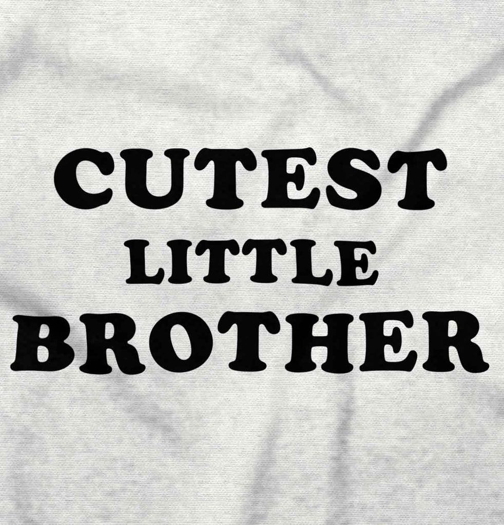 Cutest Little Brother Infant Baby Bib-Direct To Garment Print-Brisco Baby