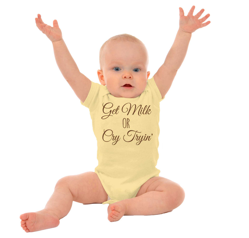 Get Milk Romper Bodysuit-Direct To Garment Print-Brisco Baby
