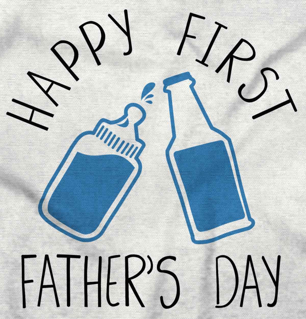 First Father's Day Romper Bodysuit-Direct To Garment Print-Brisco Baby