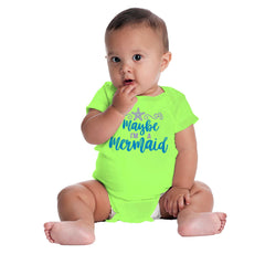 Maybe I'm A Mermaid Romper Bodysuit-Direct To Garment Print-Brisco Baby