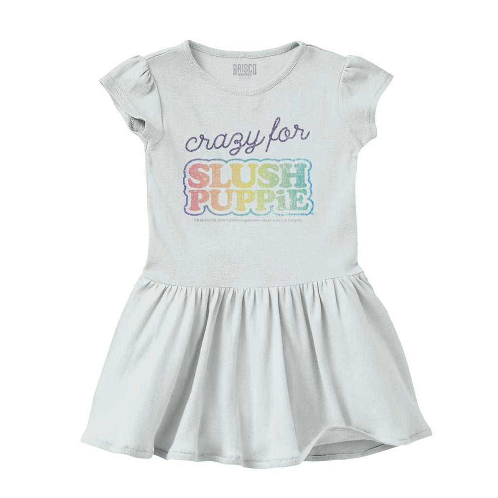 Crazy For Slush Puppie Solid Baby Infant Dress-Direct To Garment Print-Brisco Baby
