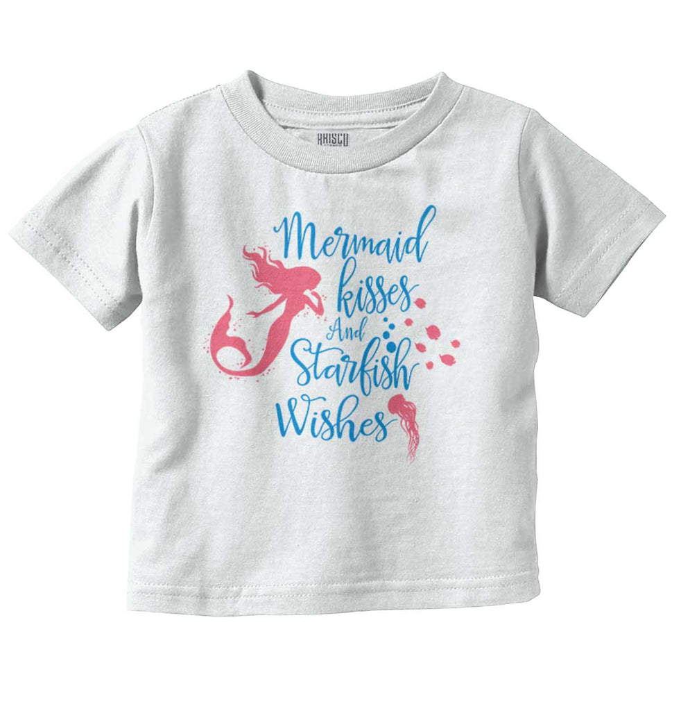 Mermaid Kisses Infant Toddler T Shirt-Direct To Garment Print-Brisco Baby