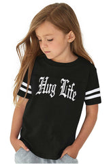 Hug Life Toddler Football Jersey Tee-Direct To Garment Print-Brisco Baby