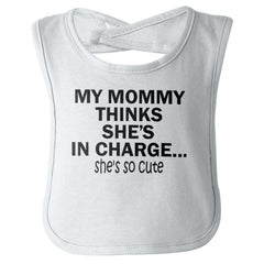 She's So Cute Infant Baby Bib-Direct To Garment Print-Brisco Baby